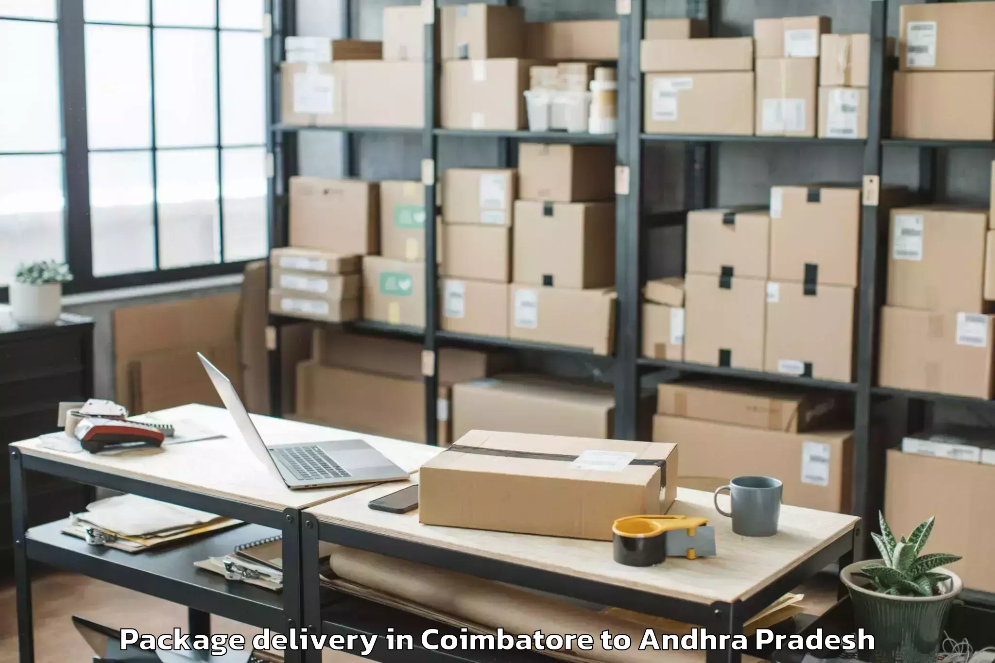 Reliable Coimbatore to Penamaluru Package Delivery